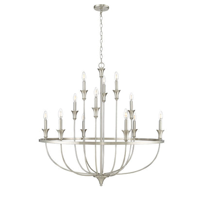 Millennium Lighting Emery 12Lt Chandelier, Brushed Nickel