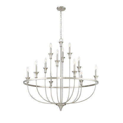 Millennium Lighting Emery 12Lt Chandelier, Brushed Nickel