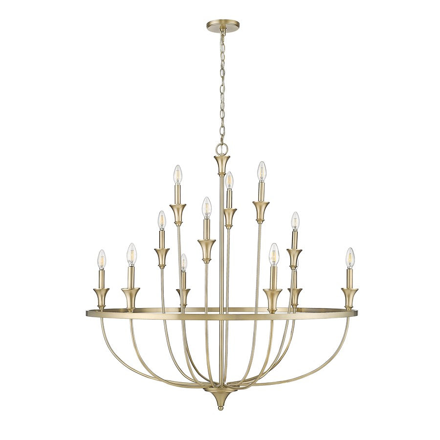 Millennium Lighting Emery 12Lt Chandelier, Modern Gold