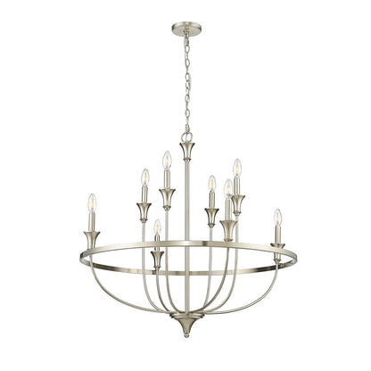 Millennium Lighting Emery 8Lt Chandelier, Brushed Nickel