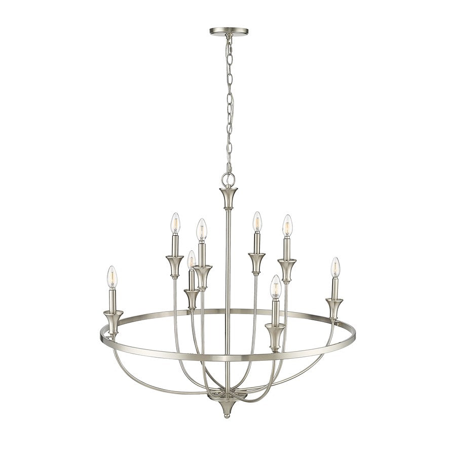Millennium Lighting Emery 8Lt Chandelier, Brushed Nickel