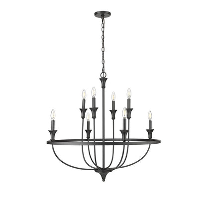 Millennium Lighting Emery 8Lt Chandelier, Black