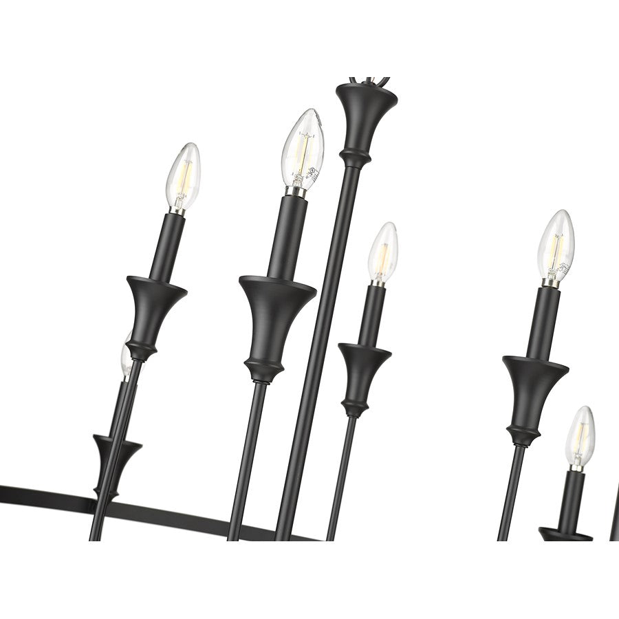 Millennium Lighting Emery 8Lt Chandelier, Black