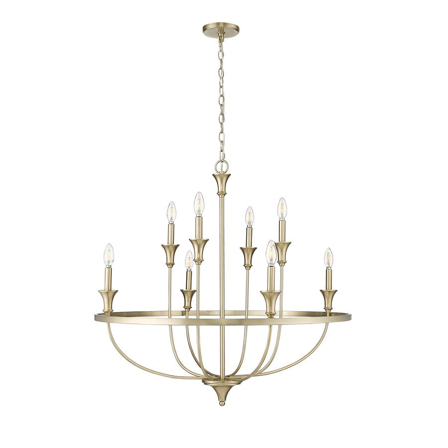 Millennium Lighting Emery 8Lt Chandelier, Modern Gold