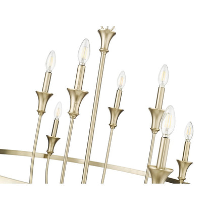 Millennium Lighting Emery 8Lt Chandelier, Modern Gold
