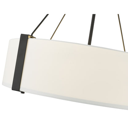 Millennium Lighting Telfar 3Lt Pendant, Black/White