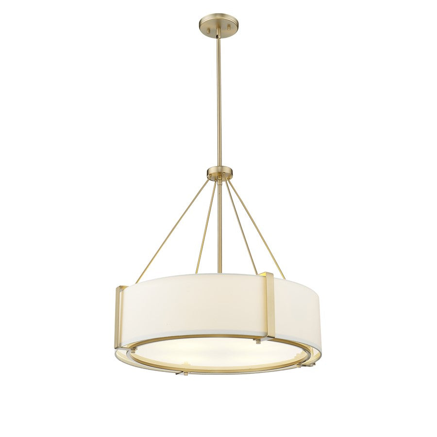 Millennium Lighting Telfar 3Lt Pendant, Modern Gold/White