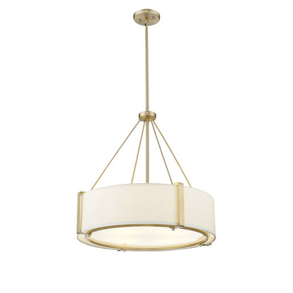 Millennium Lighting Telfar 3Lt Pendant, Modern Gold/White