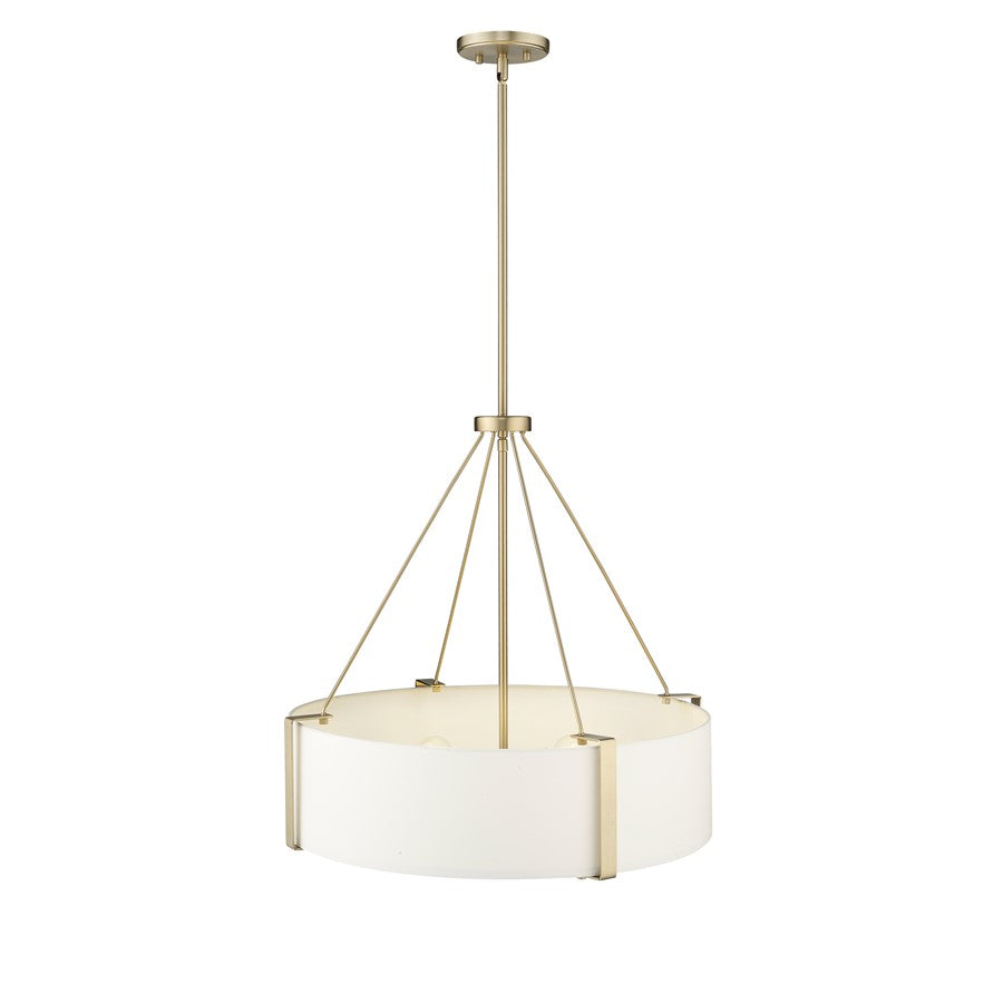 Millennium Lighting Telfar 3Lt Pendant, Modern Gold/White