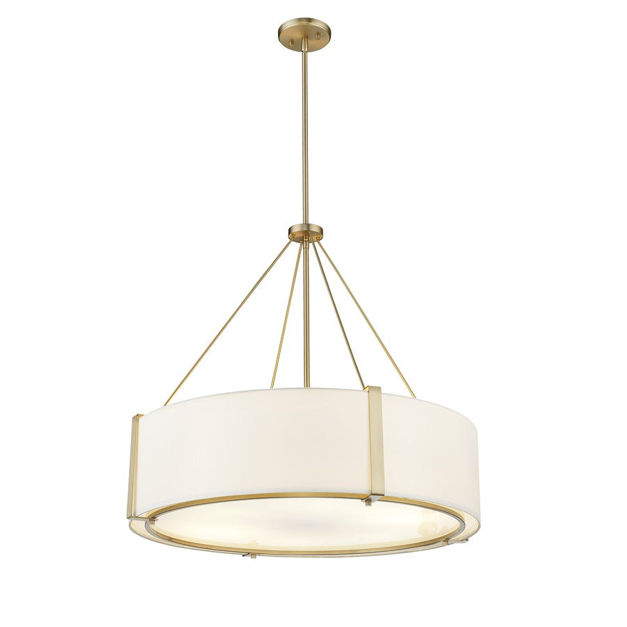 Millennium Lighting Telfar 6Lt Pendant, Modern Gold/White