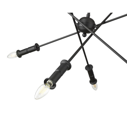 Millennium Lighting Potiss 8 Light Chandelier, Matte Black