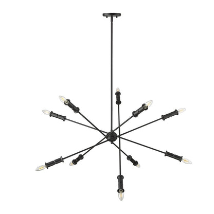 Millennium Lighting Potiss 10 Light Chandelier, Matte Black