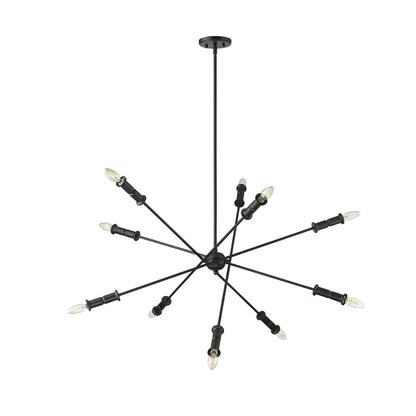 Millennium Lighting Potiss 10 Light Chandelier, Matte Black