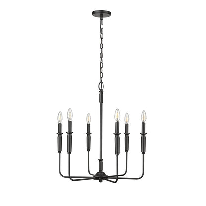 Millennium Lighting Savanne 6Lt 26" Chandelier, Black