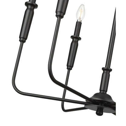 Millennium Lighting Savanne 6Lt 26" Chandelier, Black