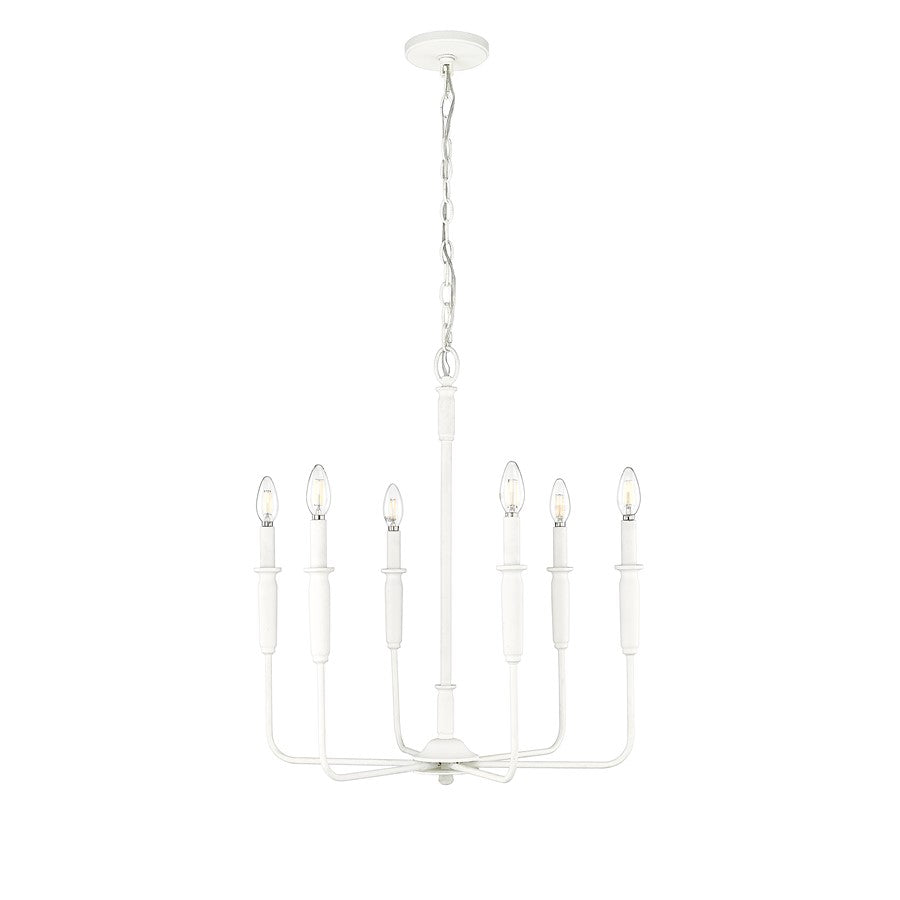 Millennium Lighting Savanne 6 Light 26" Chandelier, Textured White