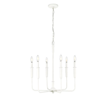 Millennium Lighting Savanne 6 Light 26" Chandelier, Textured White
