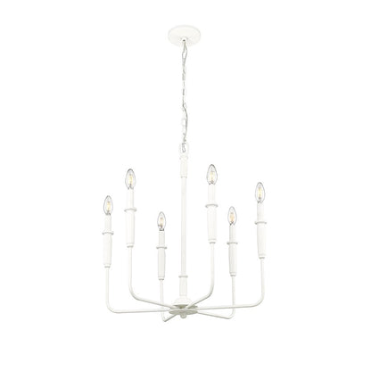 Millennium Lighting Savanne 6 Light 26" Chandelier, Textured White