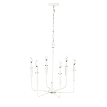 Millennium Lighting Savanne 6 Light 26" Chandelier, Textured White