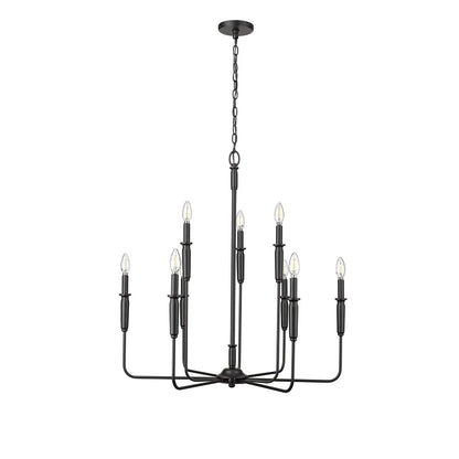 Millennium Lighting Savanne 9Lt Chandelier, Black - 29309-MB