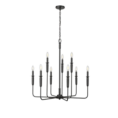 Millennium Lighting Savanne 9Lt Chandelier, Black