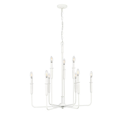 Millennium Lighting Savanne 9Lt Chandelier, Textured White - 29309-TWH