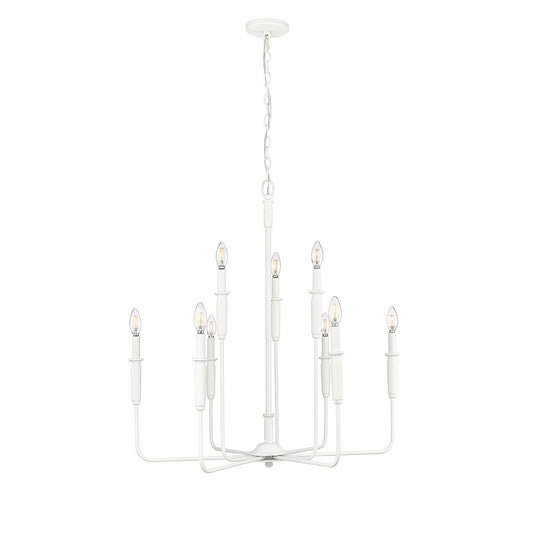 Millennium Lighting Savanne 9Lt Chandelier, Textured White - 29309-TWH