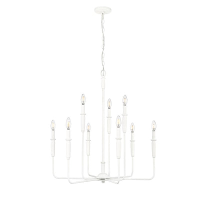 Millennium Lighting Savanne 9Lt Chandelier, Textured White