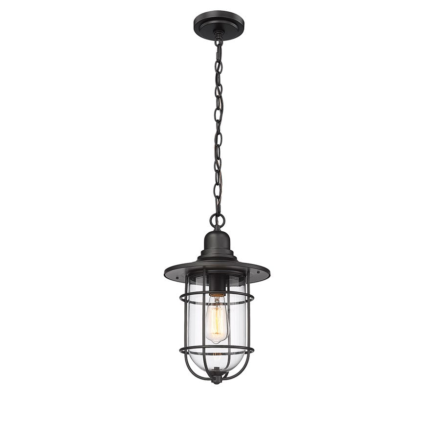 Millennium Lighting 1Lt Outdoor Hanging Lantern, Black