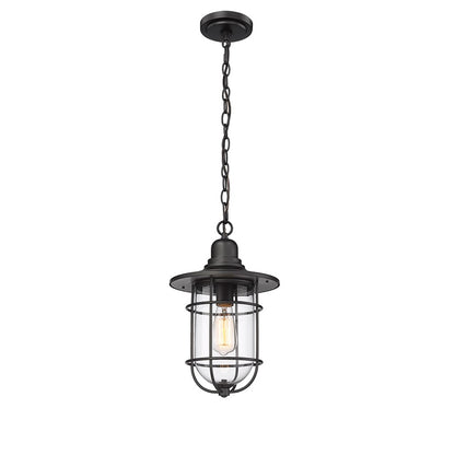 Millennium Lighting 1Lt Outdoor Hanging Lantern, Black