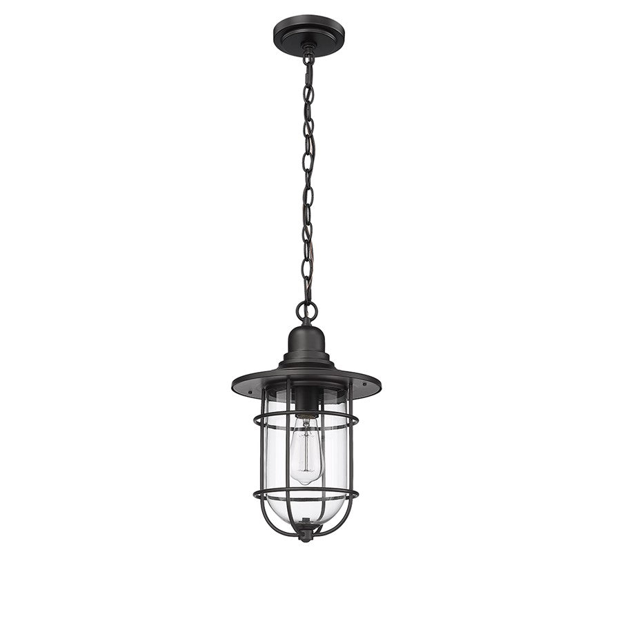 Millennium Lighting 1Lt Outdoor Hanging Lantern, Black
