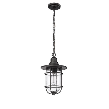 Millennium Lighting 1Lt Outdoor Hanging Lantern, Black