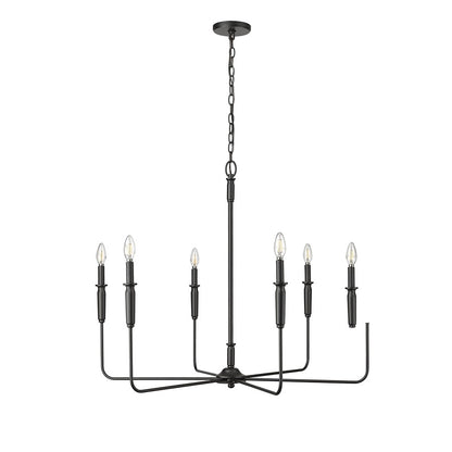 Millennium Lighting Savanne 6Lt 31" Chandelier, Black