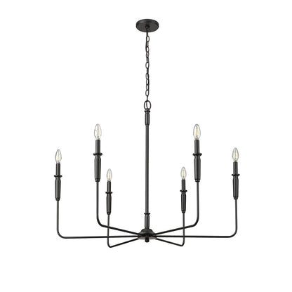 Millennium Lighting Savanne 6Lt 31" Chandelier, Black