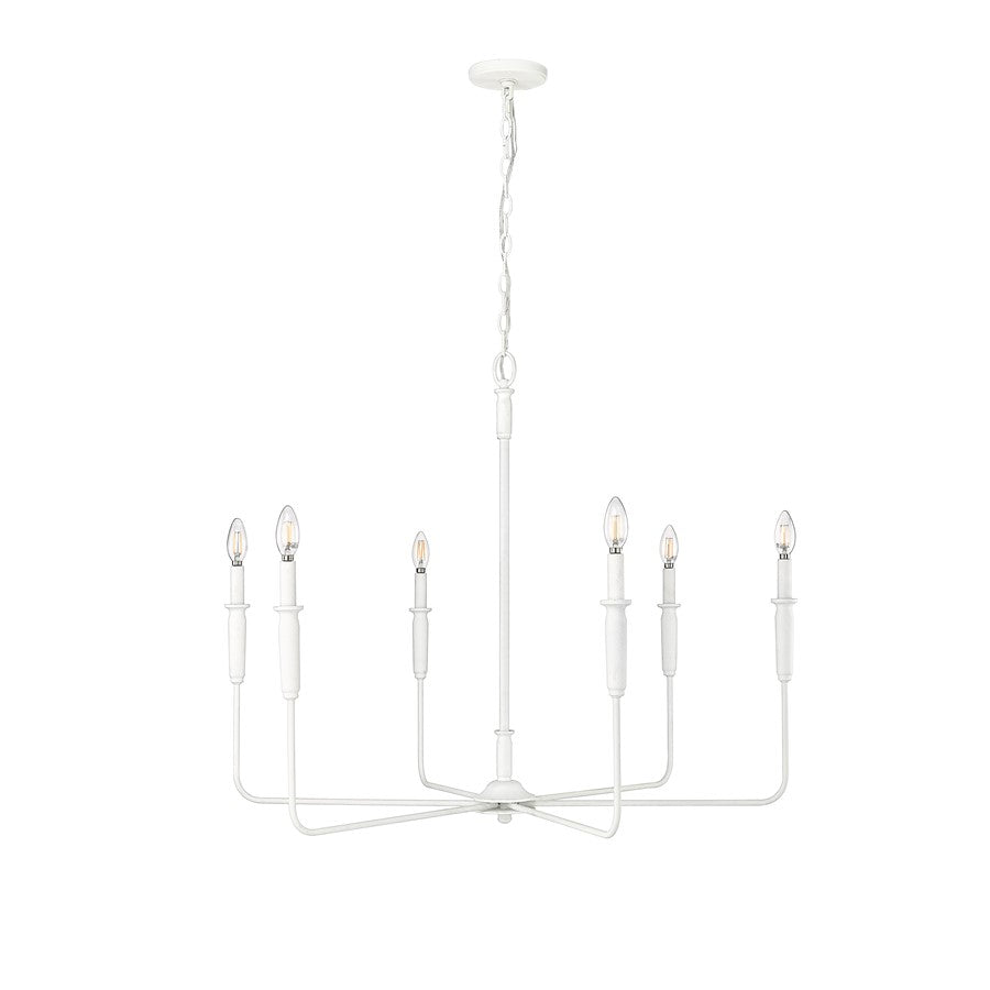 Millennium Lighting Savanne 6Lt Chandelier, Textured White