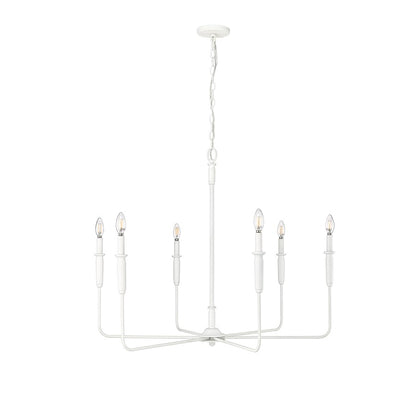 Millennium Lighting Savanne 6Lt Chandelier, Textured White