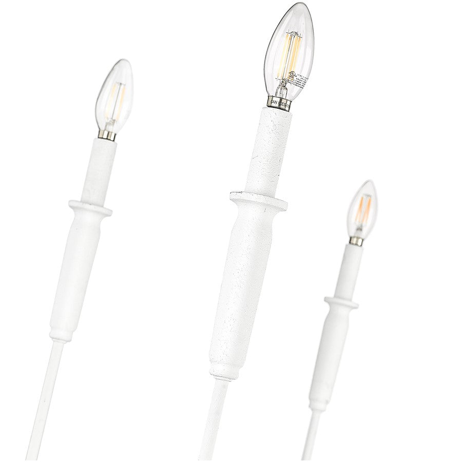 Millennium Lighting Savanne 6Lt Chandelier, Textured White