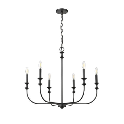 Millennium Lighting Savanne 6Lt 25" Chandelier, Black