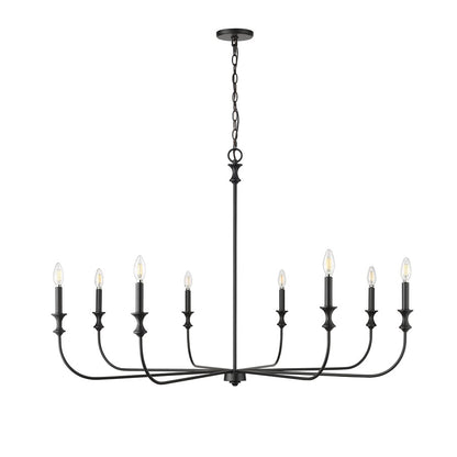 Millennium Lighting Savanne 8Lt Chandelier, Black - 29608-MB