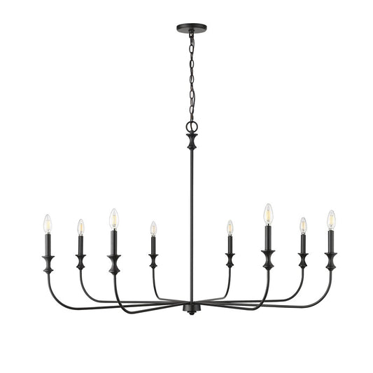 Millennium Lighting Savanne 8Lt Chandelier, Black - 29608-MB