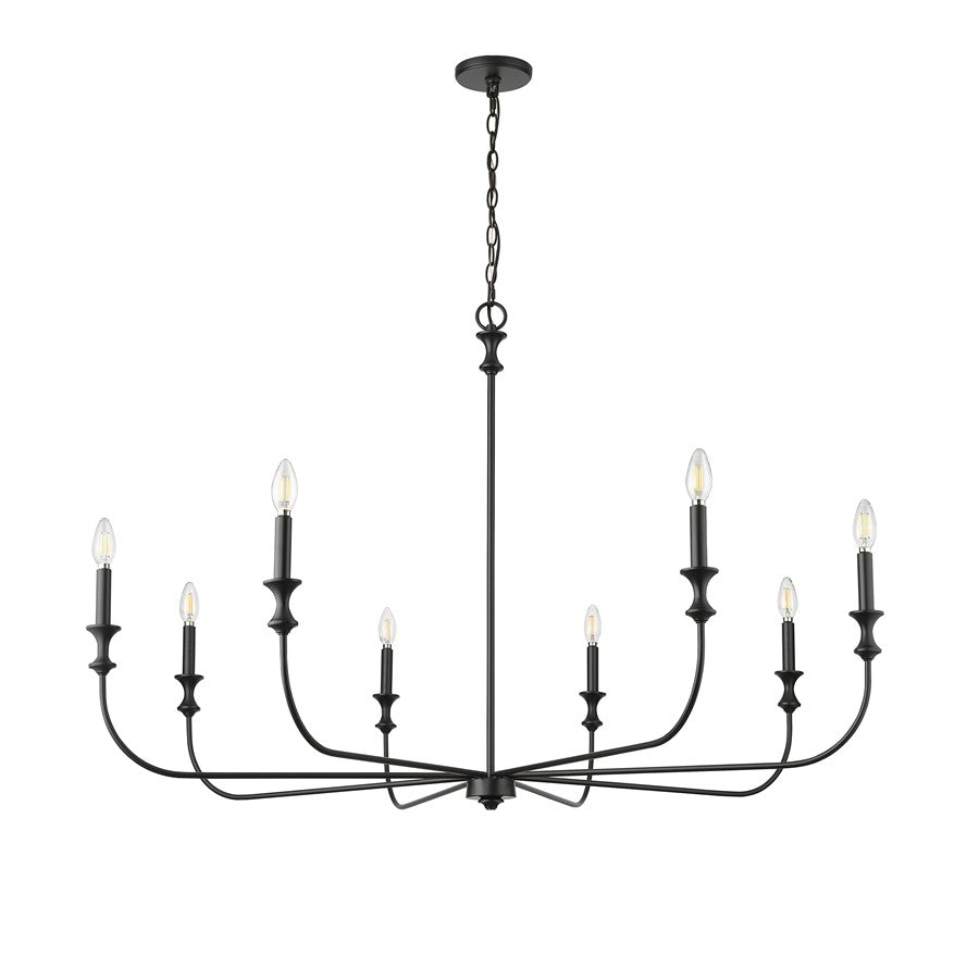 Millennium Lighting Savanne 8Lt Chandelier, Black