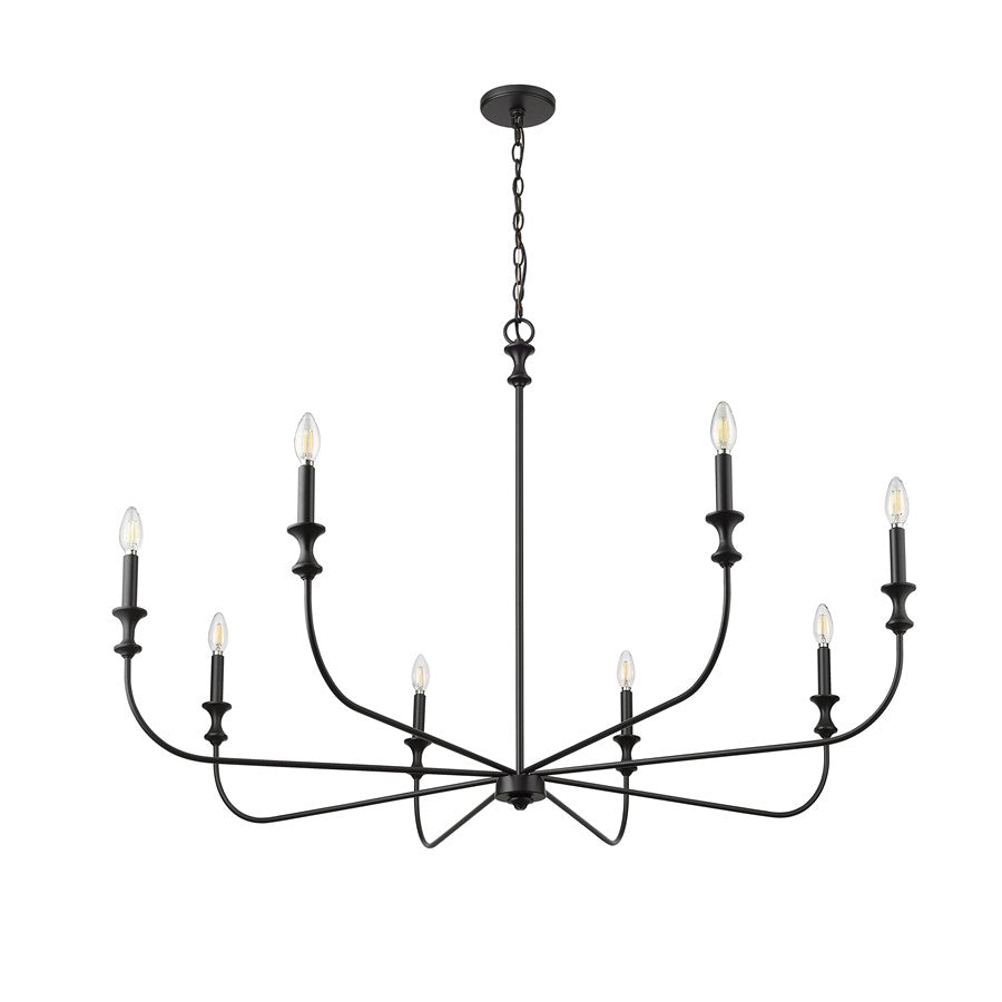 Millennium Lighting Savanne 8Lt Chandelier, Black