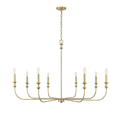 Millennium Lighting Savanne 8Lt Chandelier, Vintage Brass - 29608-VB