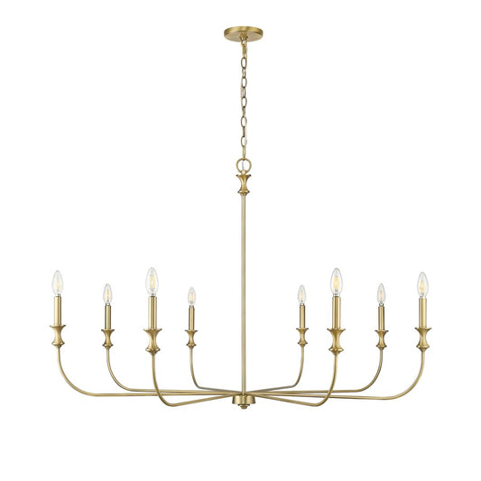 Millennium Lighting Savanne 8Lt Chandelier, Vintage Brass - 29608-VB