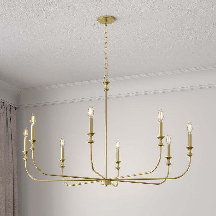 Millennium Lighting Savanne 8Lt Chandelier, Vintage Brass