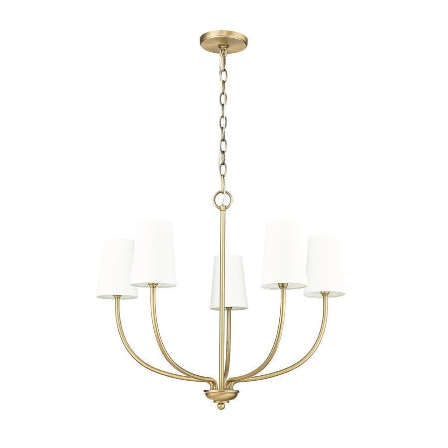 Millennium Lighting Kandor 5Lt Chandelier, Vintage Brass
