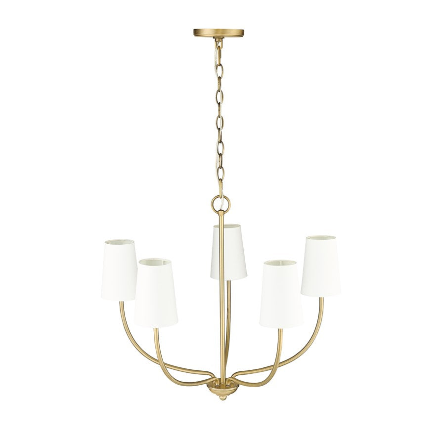 Millennium Lighting Kandor 5Lt Chandelier, Vintage Brass