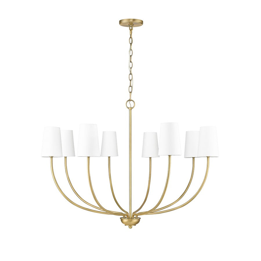 Millennium Lighting Kandor 8Lt Chandelier, Vintage Brass - 29908-VB