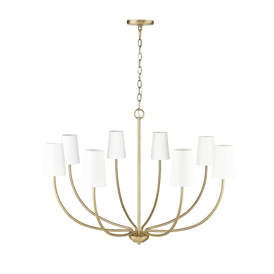 Millennium Lighting Kandor 8Lt Chandelier, Vintage Brass