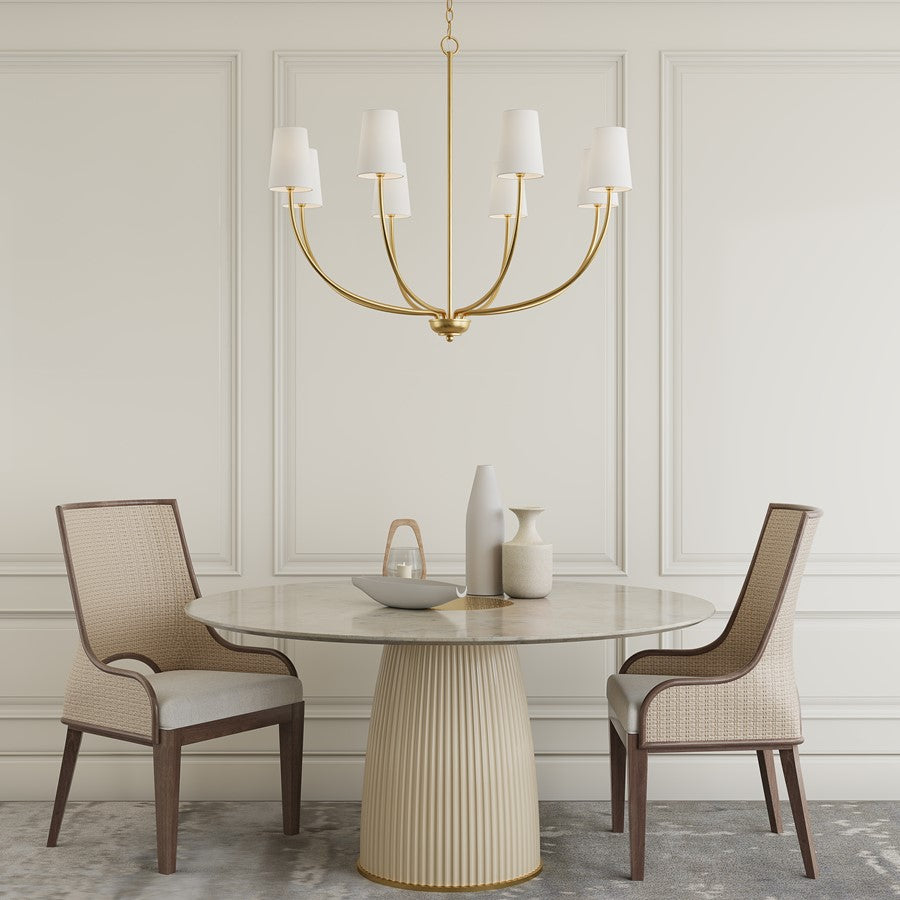 Millennium Lighting Kandor 8Lt Chandelier, Vintage Brass